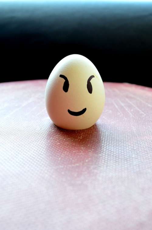 Egg Evil Smiley Emoticon Face Funny