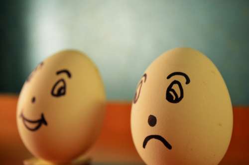 Eggs Expression Happy Sad Emoticons Funny