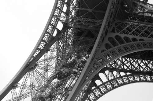 Eiffel Tower Paris France Steel Construction