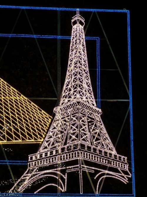 Eiffel Tower Tower Lighting Christmas Advent