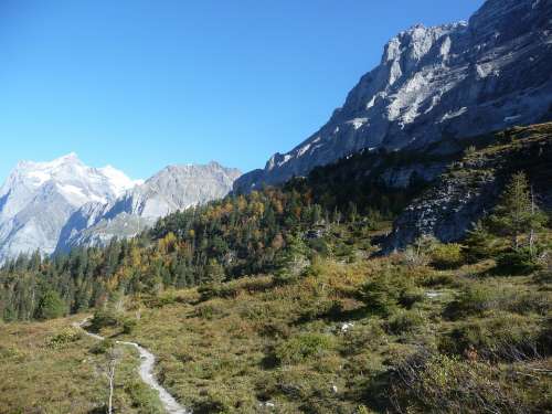 Eigertrail Bernese Oberland Autumn Hiking Alpine