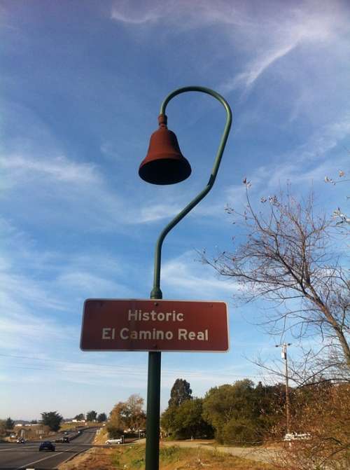 El Camino Real Bell Roadsign Road Sign Highway