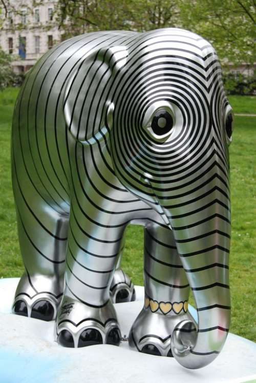 Elephant Striped Art Pattern Decoration Design