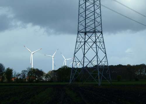 Energy Windmills Wind Windräder Turn East Frisia