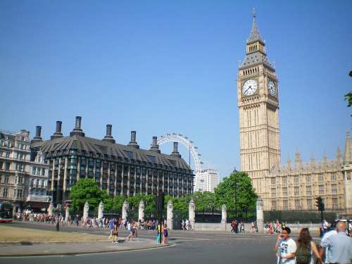 England London Building Big Ben Clock Tower Hour S