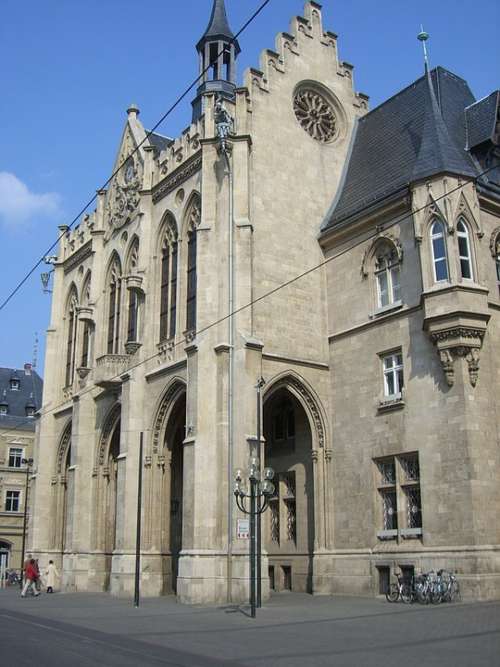 Erfurt Town Hall Historically Building Downtown