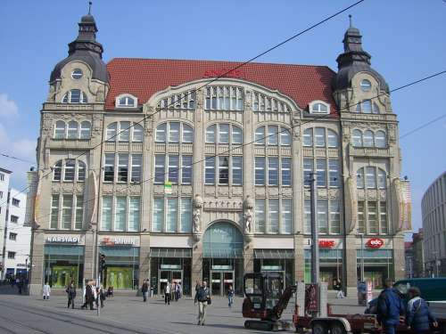 Erfurt Bahnhofplatz Building Historically Facade