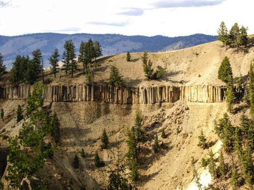 Erosion Yellowstone National Park Wyoming Usa