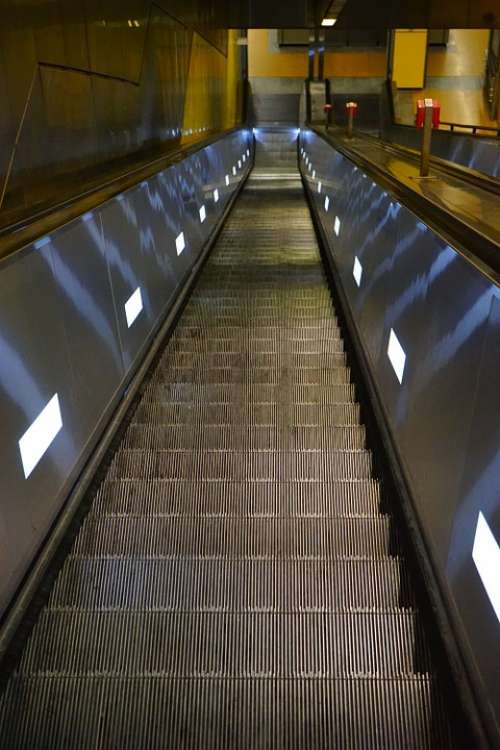 Escalator Stairs Handrails Means Of Rail Transport