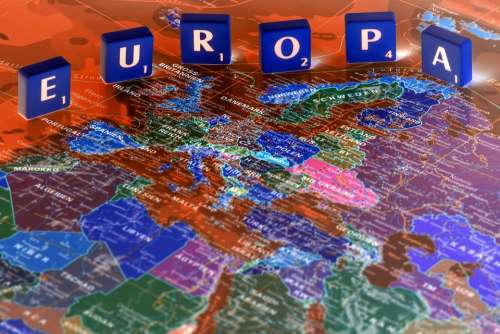 Europe Country Map Structure Background World