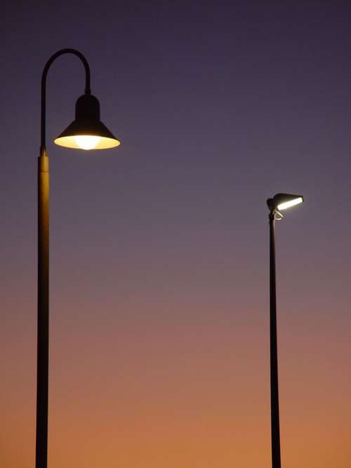Evening Lights Street Lamps