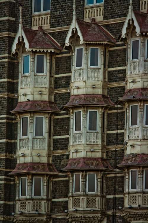Facade India Old Building Windows Mumbai