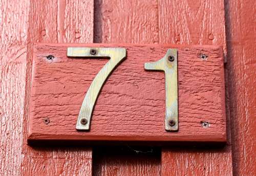 Facade Number House Numbers Wood Brass Figures 71
