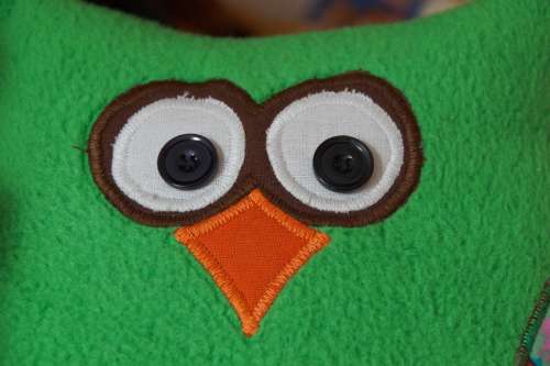 Face Owl Sewn Bird Bill Soft Toy Teddy Bear
