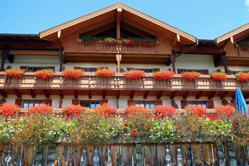 Fachwerkhaus Allgäu Balcony Plants House Front