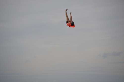 Fall Crash Flying Stunt Jump Human Sky Free Case