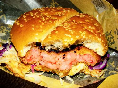 Fast Food Junk Food Snack Burger Shrimp Hamburger
