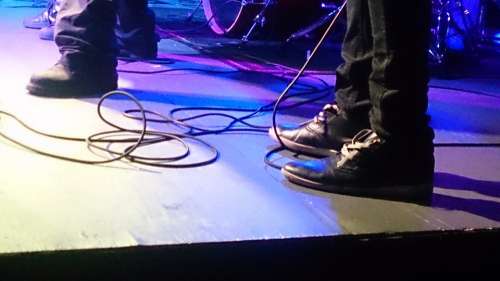 Feet Foot Band Stage Guitarist Cables