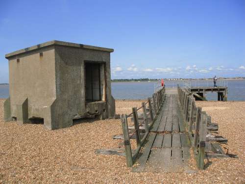 Felixstowe Port Spring Sea Sky Beach