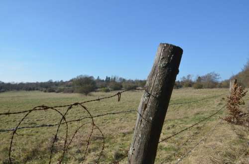 Fence Pasture Rust Barbed Wire Coupling