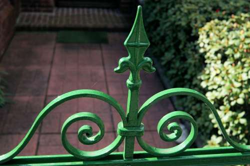 Fence Fence Post Metal Great Green Iron