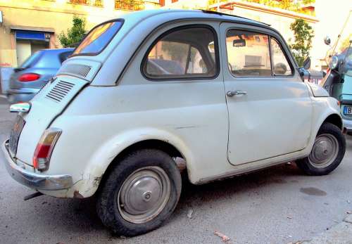 Fiat Old Car Rome Fiat 500