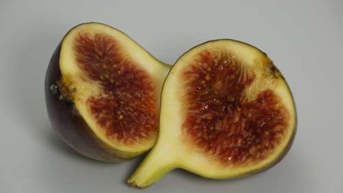 Fig Fruit Cut Half Halves Sweet Food Healthy