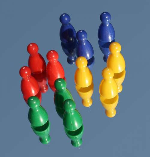Figures Group Team Play Stone Placed Colorful
