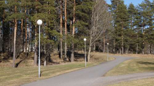 Finnish Spring Pavement Street Lights