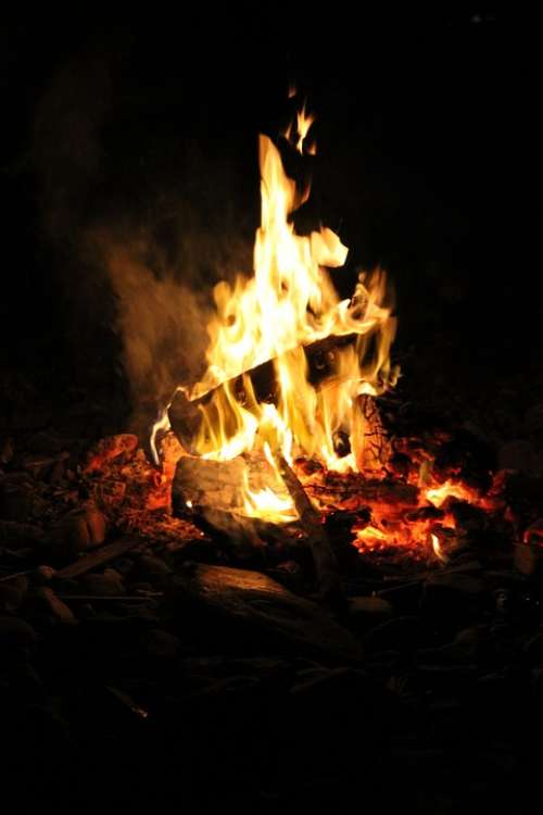 Fire Flames Bonfire Burning Flame Torches Heat