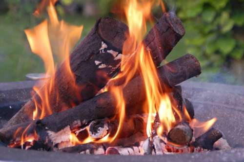 Fire Flames Brasero Heat Wood