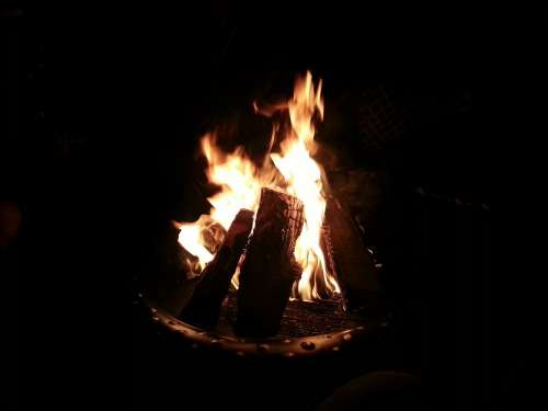 Fire Backyard Heat Outdoors Fire-Pit Burn Burning