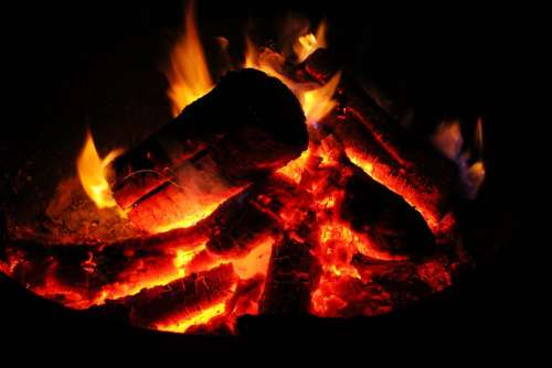 Fire Coals Ash Flame Heat Hot Energy Barbecue