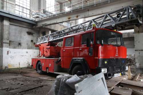 Fire Truck Red Warehouse Deutz Magarius Hall