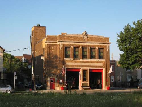 Firehouse Chicago Urban City Structure Building