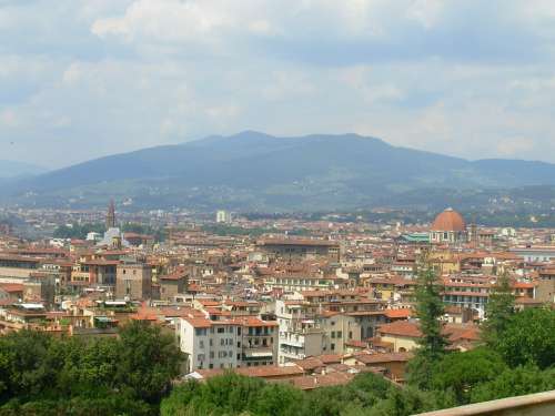 Firenze City Hill Tuscany Panorama View