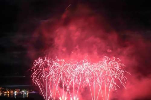 Fireworks Blast Light Lights Mystic Night Picture