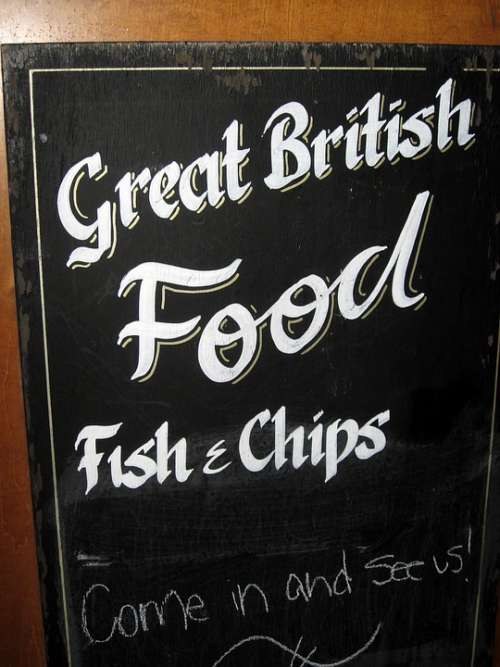 Fish And Chips Billboard Restaurant Pub London