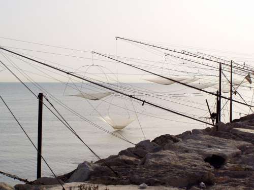 Fishing Rocker Arm Sea Silhouette Backlight