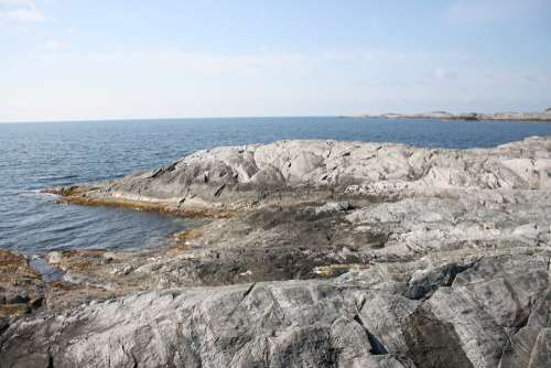 Fjord Norway Norwegian Ocean Rocks Coastline