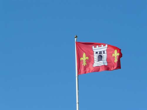 Flag Sky Coat Of Arms Castle