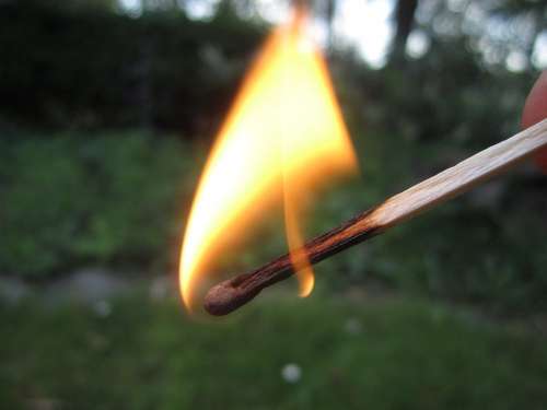 Flame Fire Match Heat Hot Burn Wood Yellow