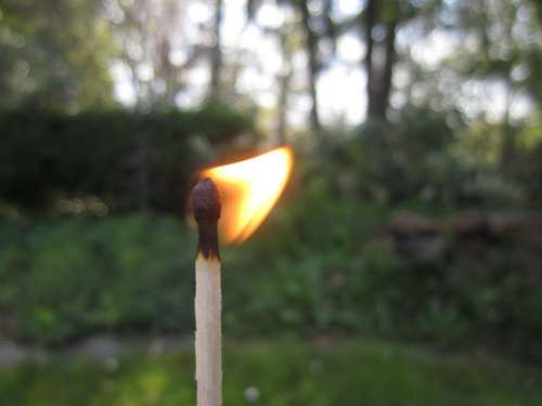 Flame Fire Match Heat Hot Burn Wood Yellow