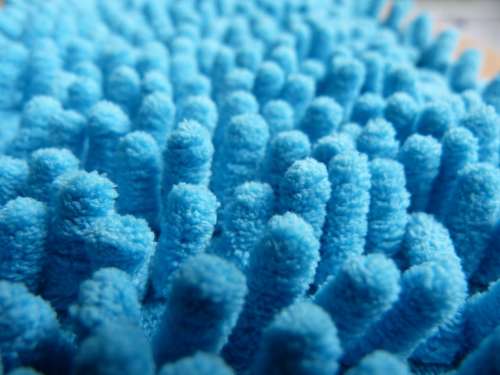Fleece Shaggy Non Woven Cloth Textile Blue Soft