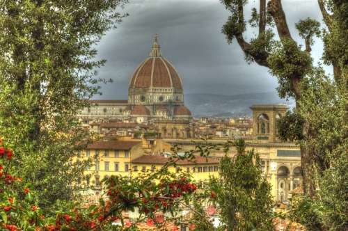 Florence Dome Tuscany Brunelleschi Hdr