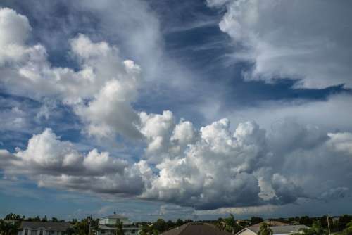 Florida Clouds Summer Sky Landscape Nature Blue