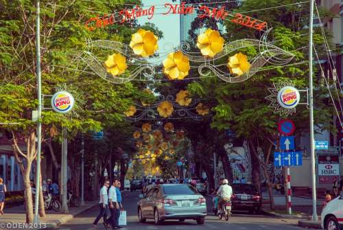 Flower Street Street Lunar New Year City Streets