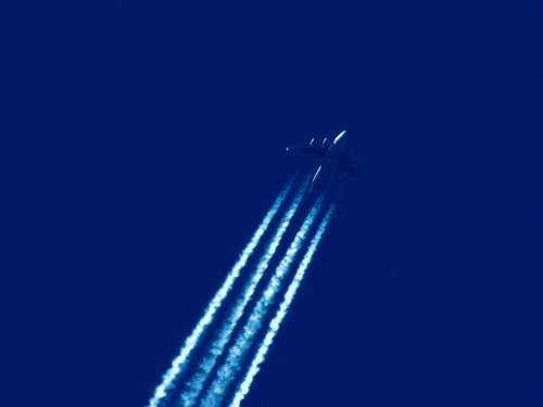 Flying Aircraft Contrail Flight