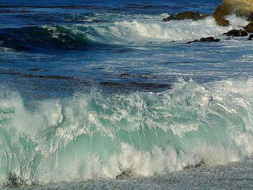 Foam Ocean Beaches Waves Landscapes Nature