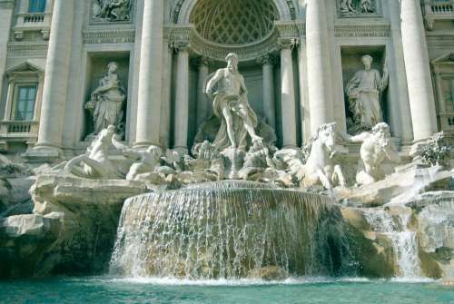 Fontana Di Trevi Italy Unesco World Heritage Rome